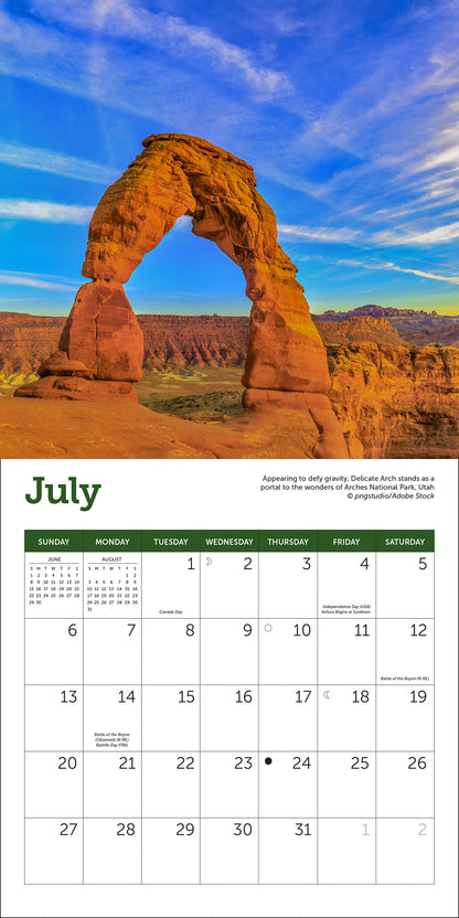 America's National Parks Mini Wall Calendar 2025, 7" x 7"