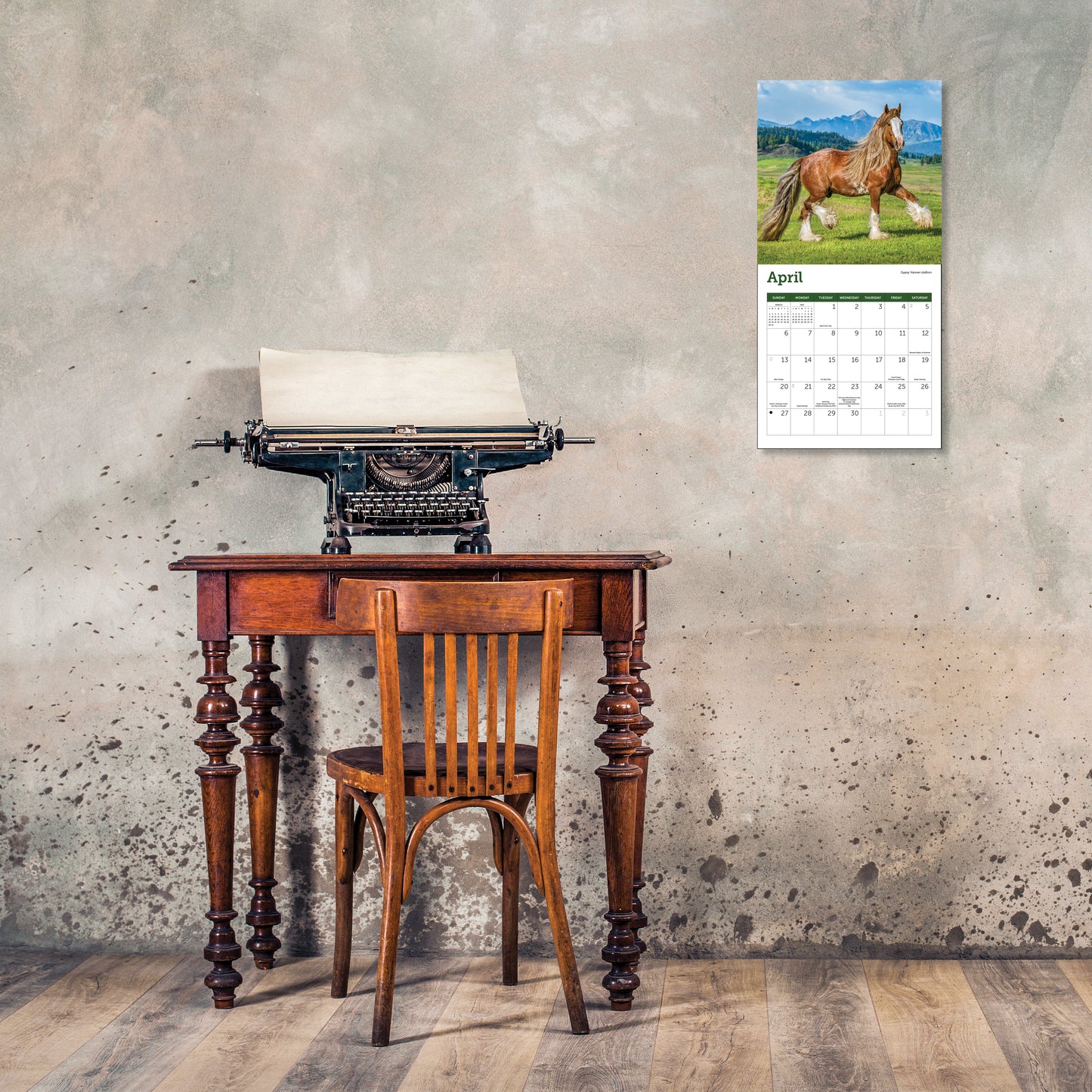 Horses Mini Wall Calendar 2025, 7" x 7"