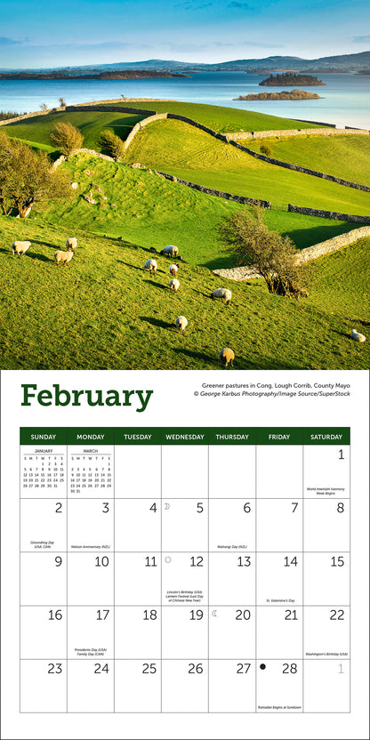 Ireland Mini Wall Calendar 2025, 7" x 7"