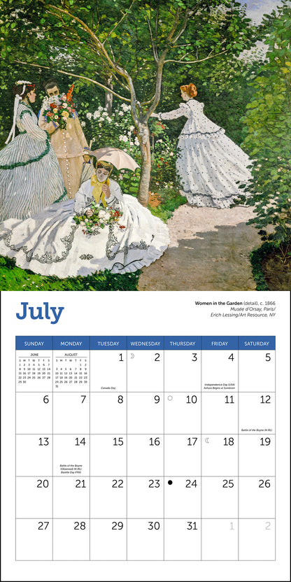 Monet Mini Wall Calendar 2025, 7" x 7"