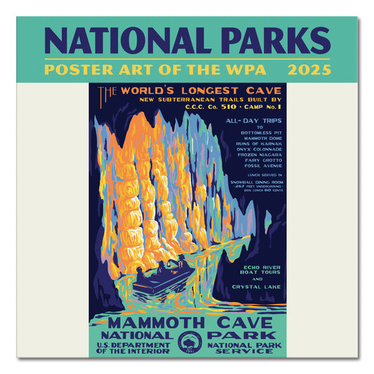 National Parks—Poster Art of the WPA Mini Wall Calendar 2025, 7" x 7"