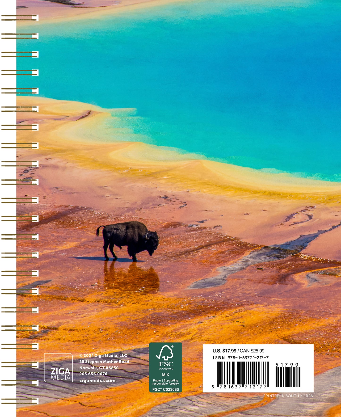 America's National Parks Weekly Engagement Calendar 2025, Planner 6.5" x 8.5" Spiral Bound