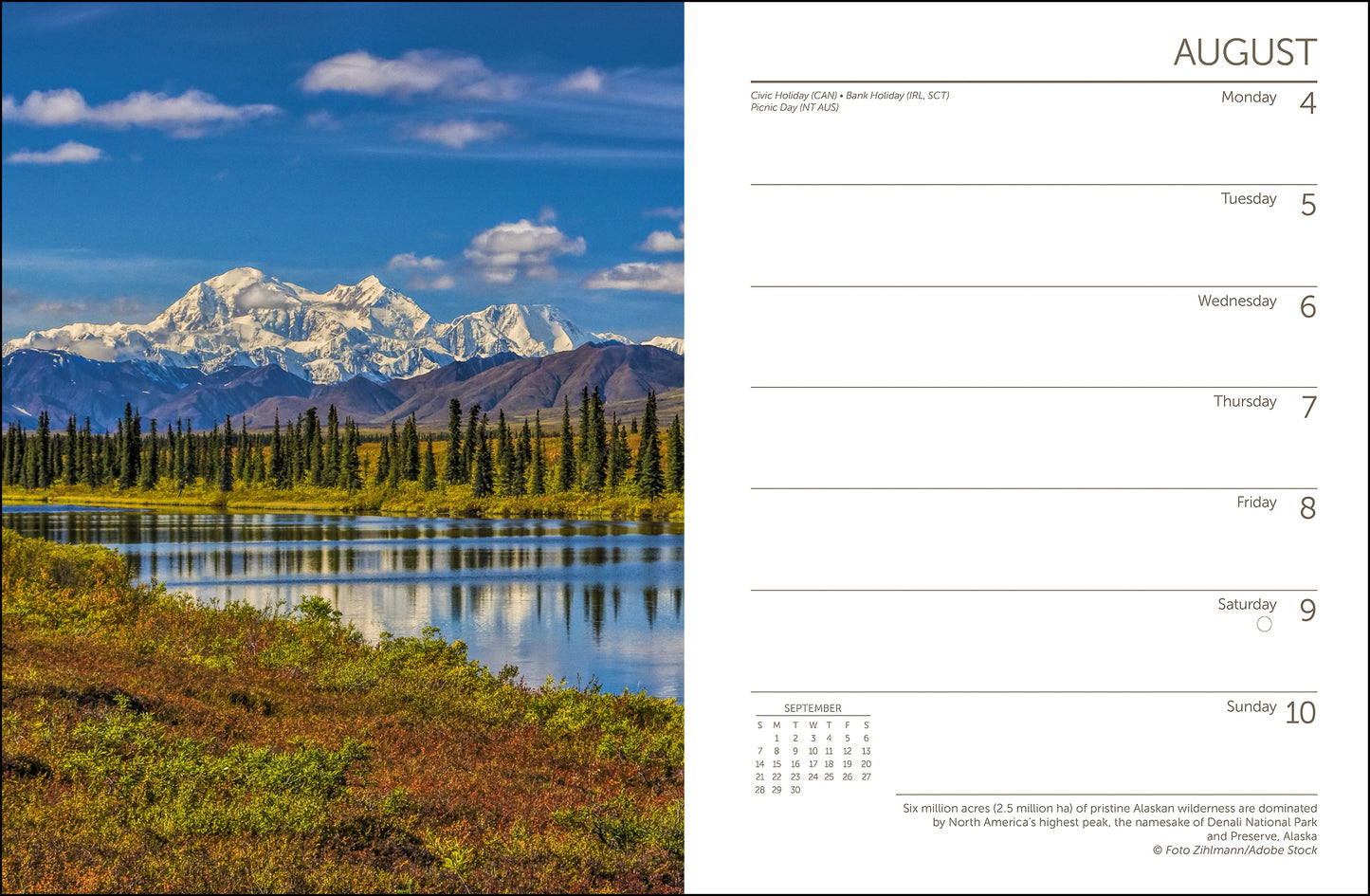 America's National Parks Weekly Engagement Calendar 2025, Planner 6.5" x 8.5" Spiral Bound