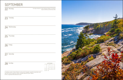 America's National Parks Weekly Engagement Calendar 2025, Planner 6.5" x 8.5" Spiral Bound