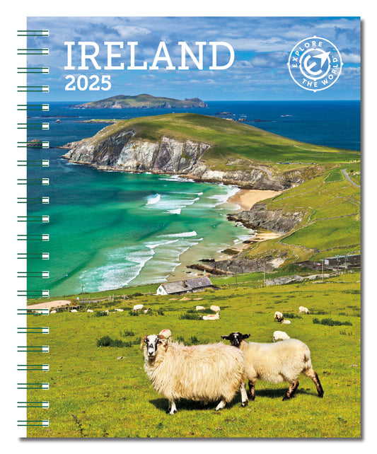 Ireland Weekly Engagement Calendar 2025, Planner 6.5" x 8.5" Spiral Bound