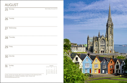 Ireland Weekly Engagement Calendar 2025, Planner 6.5" x 8.5" Spiral Bound