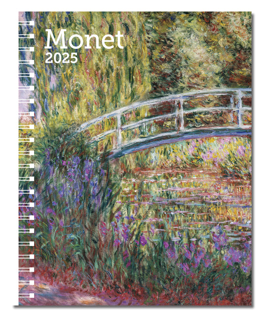 Monet Weekly Engagement Calendar 2025, Planner 6.5" x 8.5" Spiral Bound