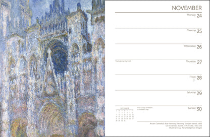 Monet Weekly Engagement Calendar 2025, Planner 6.5" x 8.5" Spiral Bound