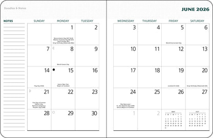 2026 calendar planner with park poster designs