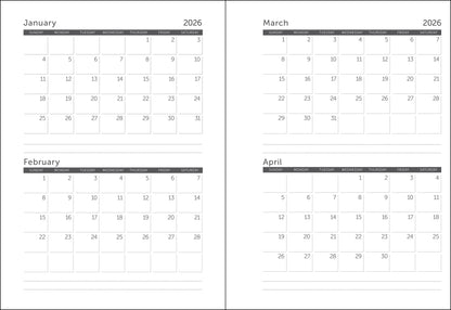 2026 planner featuring vintage park poster designs