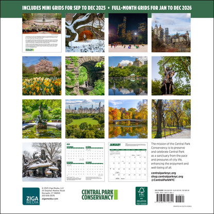 Central Park Conservancy’s 2026 monthly wall calendar