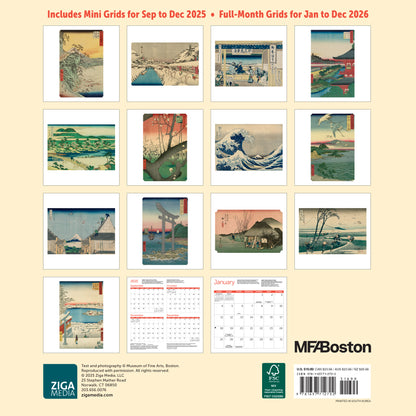 2026 MFA Boston calendar showcasing Japanese woodblock masterpieces