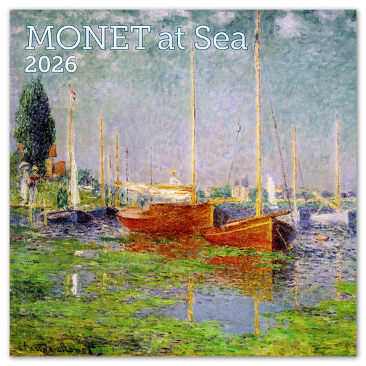 2026 Monet At Sea Wall Calendar, 12" x 12"