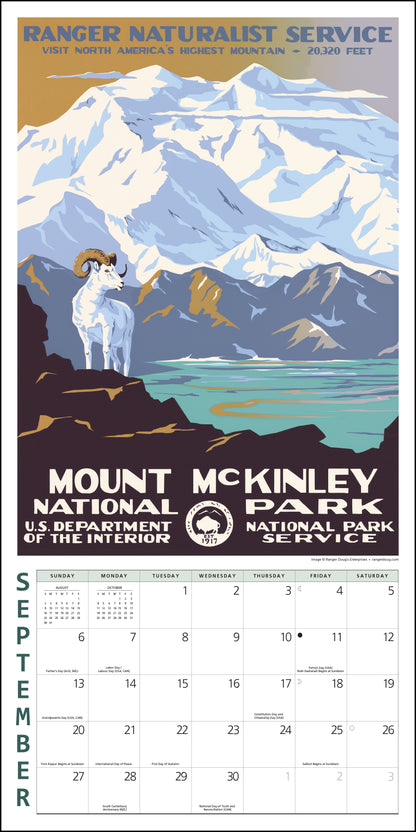 WPA-inspired National Parks wall calendar for 2026