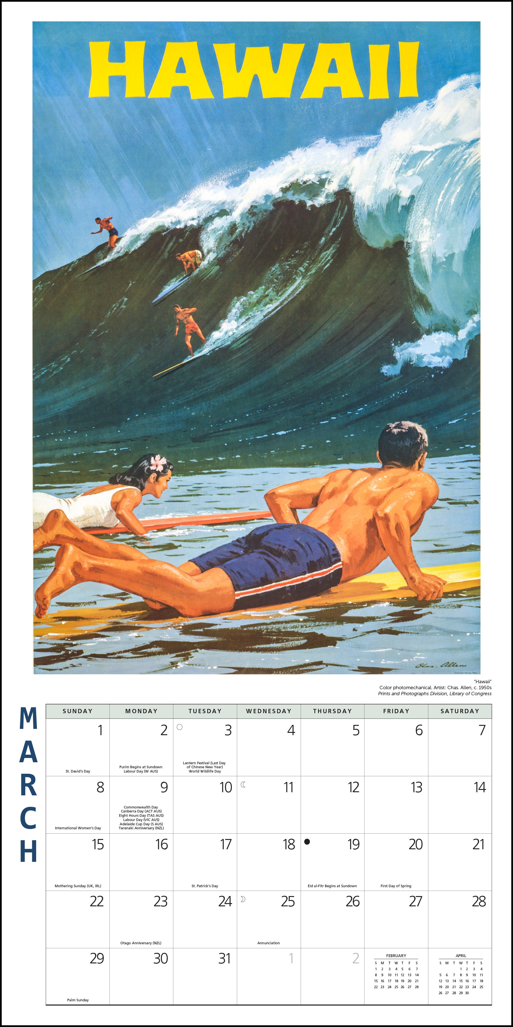 Explore global destinations with 2026 travel art calendar