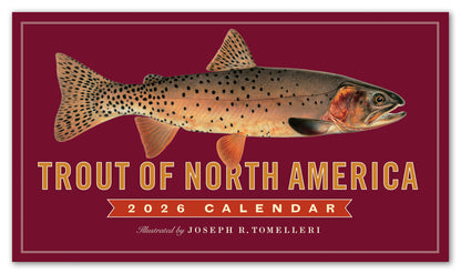 2026 Trout of North America Wall Calendar, 14" x 8"