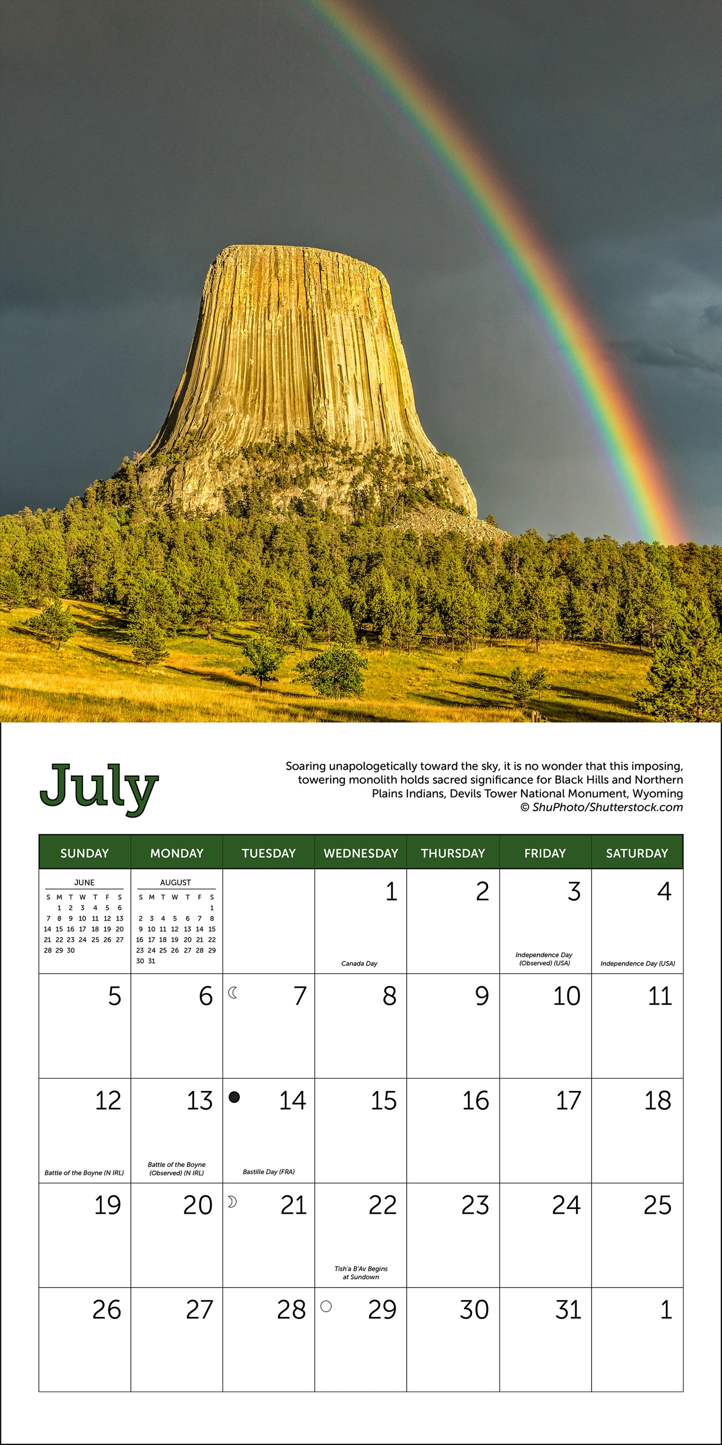 2026 National Parks calendar with scenic views