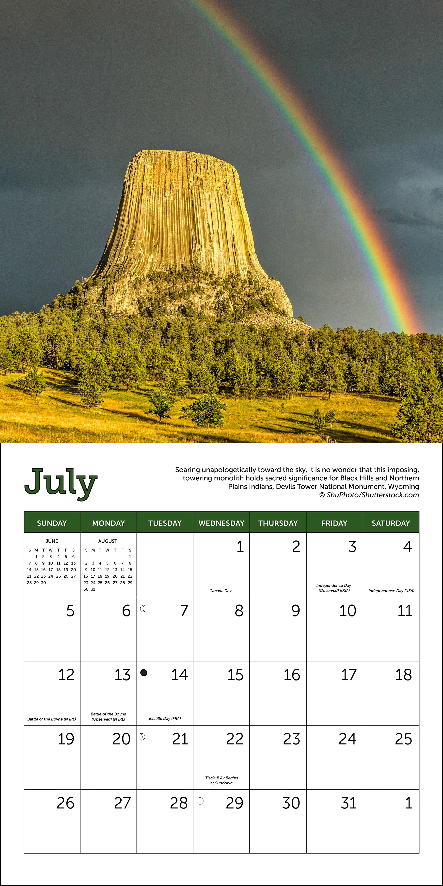 2026 National Parks calendar with scenic views