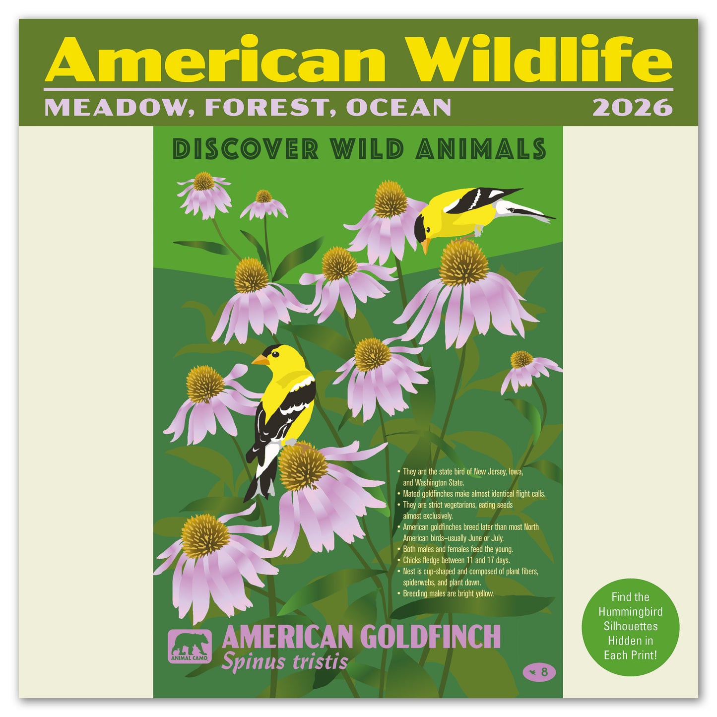 2026 American Wildlife Mini Wall Calendar