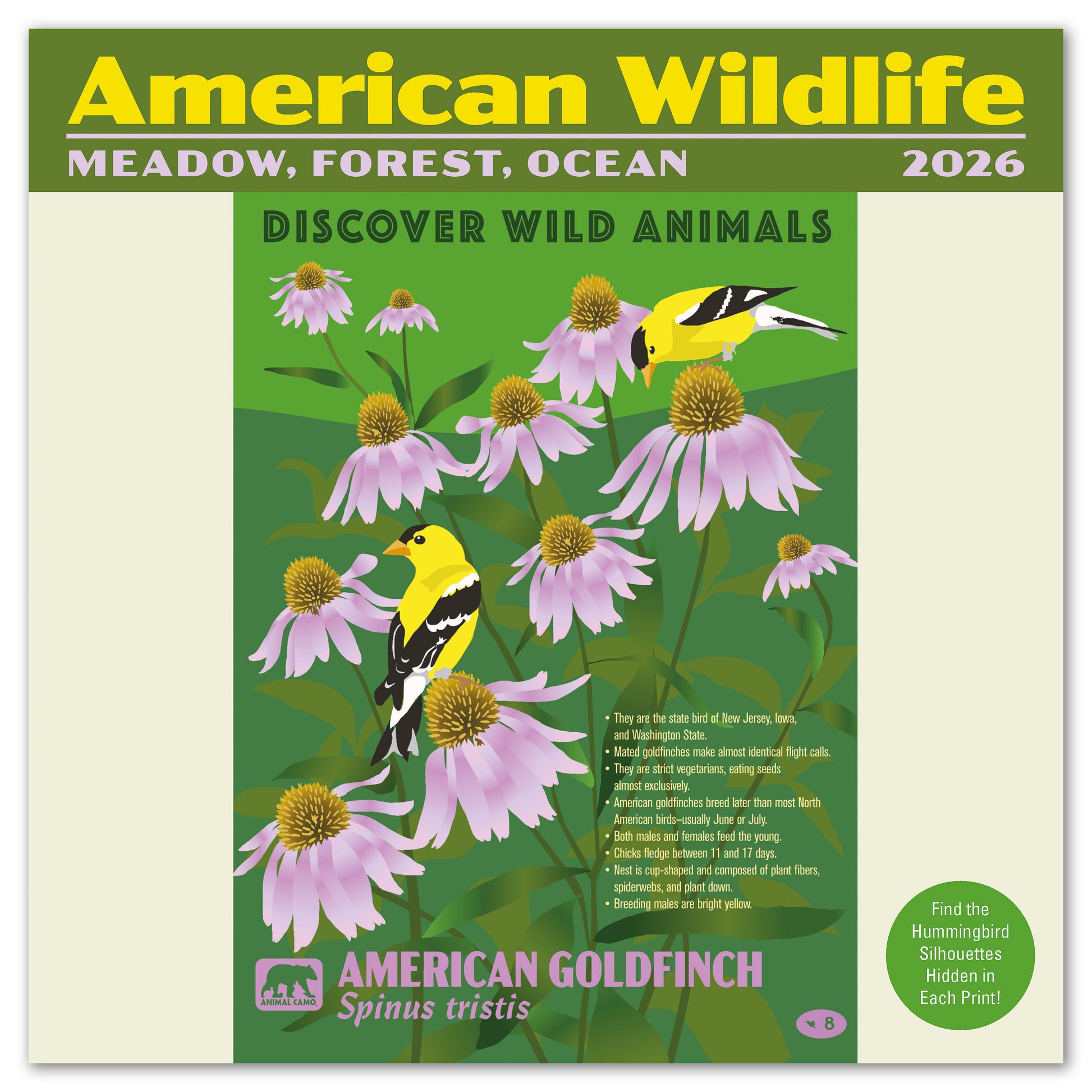 2026 American Wildlife Mini Wall Calendar
