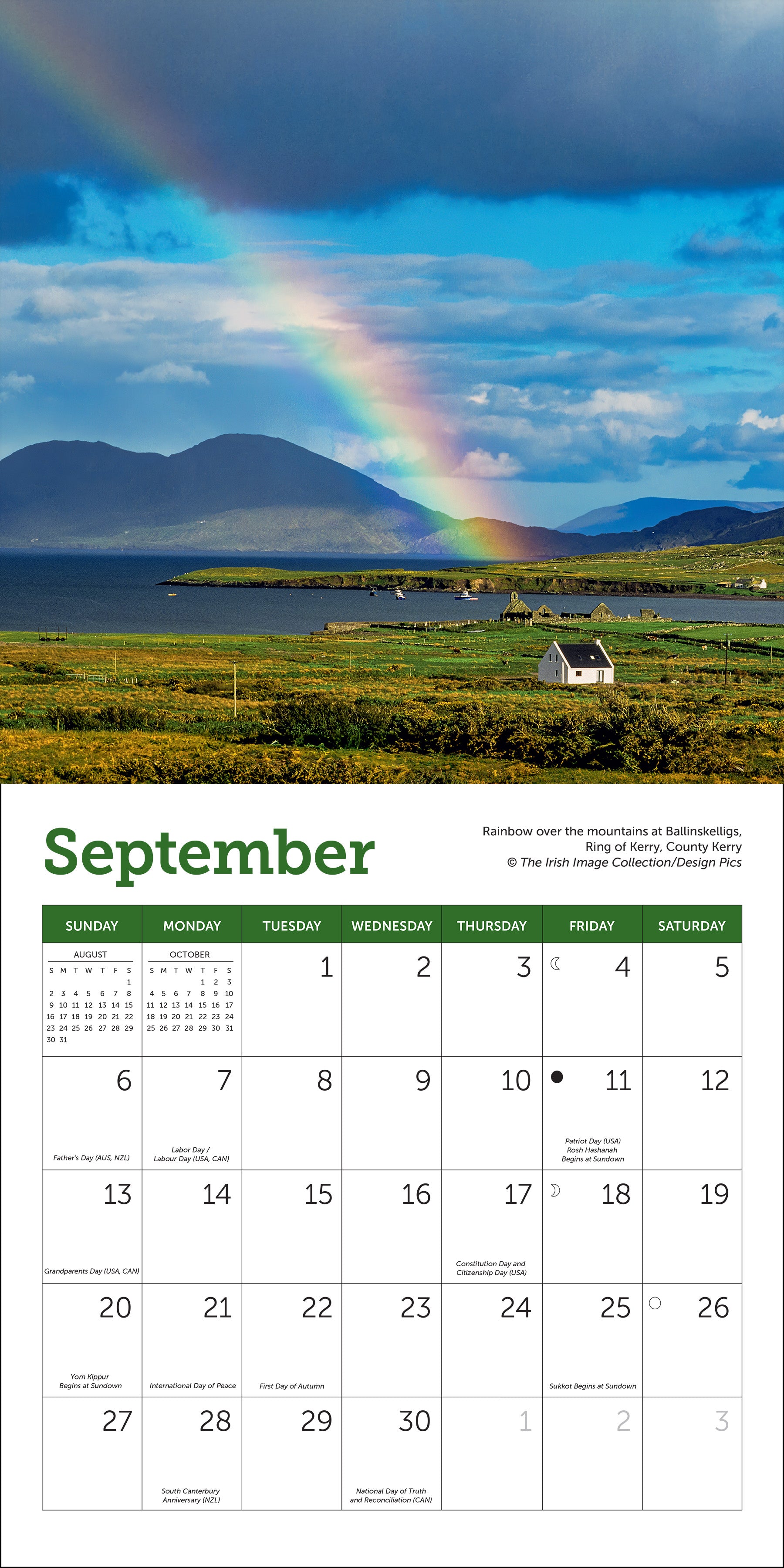 2026 calendar featuring Irish landscapes