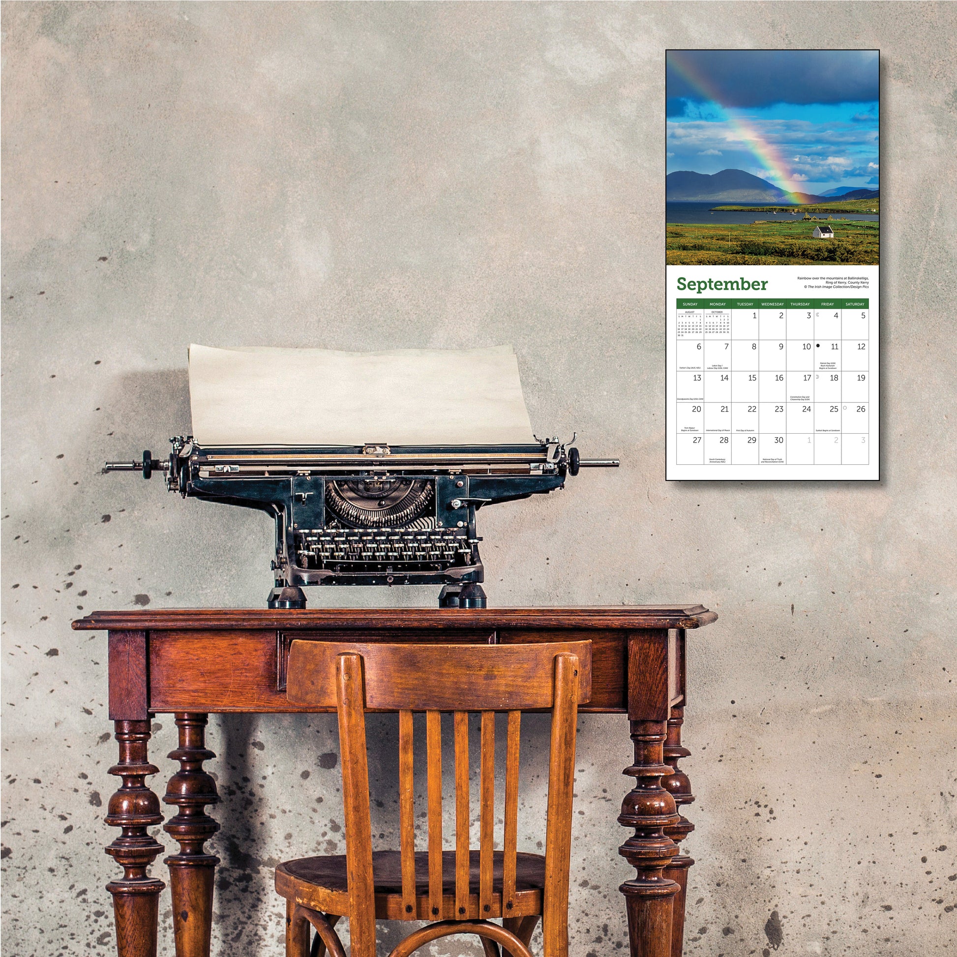 Compact 7" x 7" Ireland photo calendar