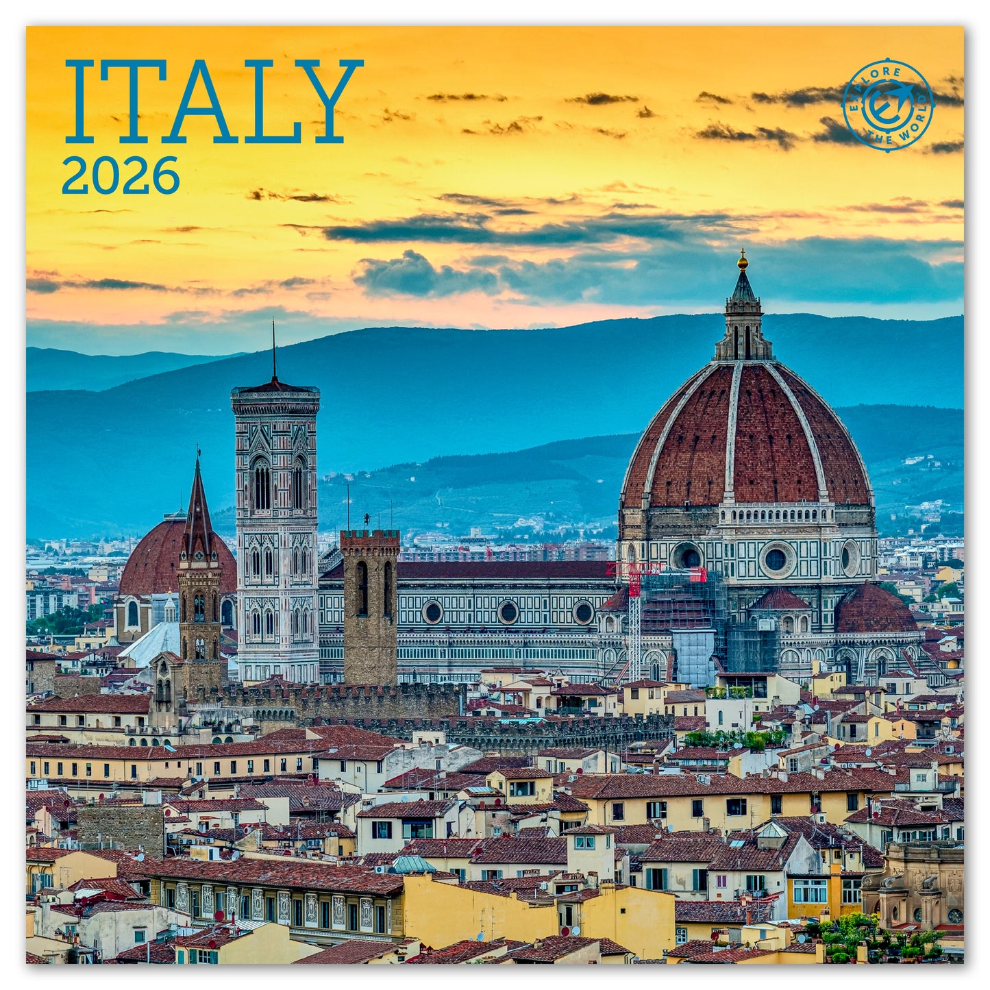 2026 Italy Mini Wall Calendar, 7" x 7"