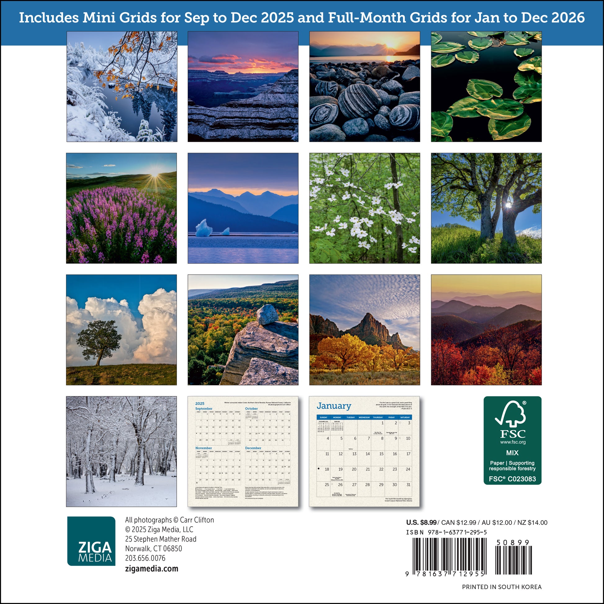 Small 2026 calendar with spiritual Psalms quotes