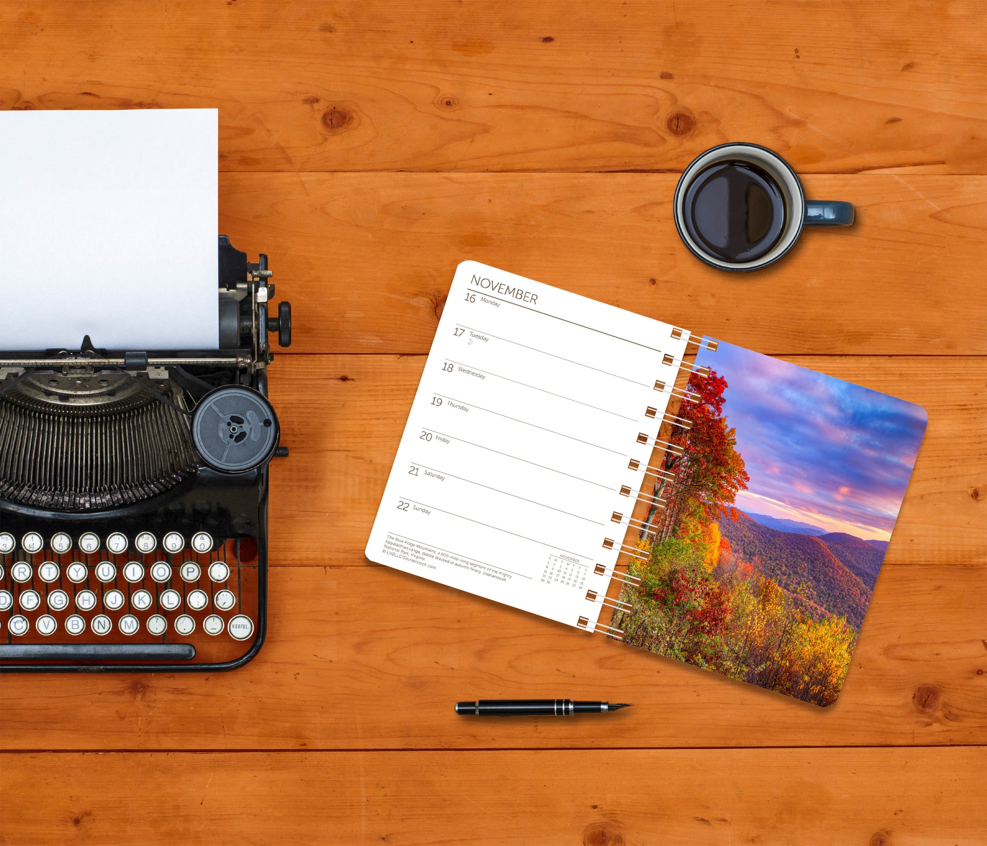 2026 weekly planner highlighting iconic landscapes from U.S. National Parks