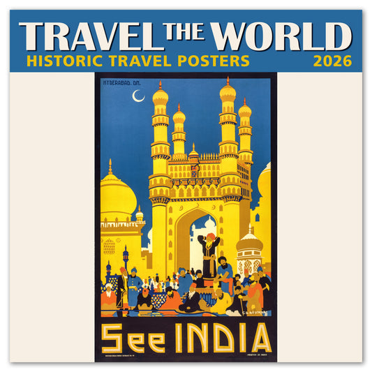 2026 Travel the World Mini Wall Calendar, 7" x 7"