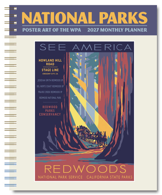 2027 National Parks WPA 12 Month Planner, 7.5" x 9.75" Spiral Bound