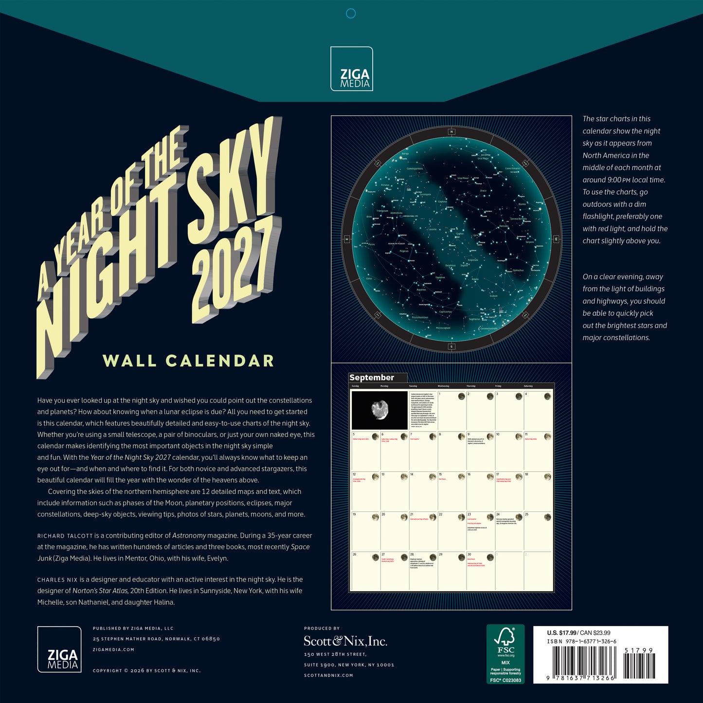 2027 A Year of the Night Sky Wall Calendar, 12" x 12"