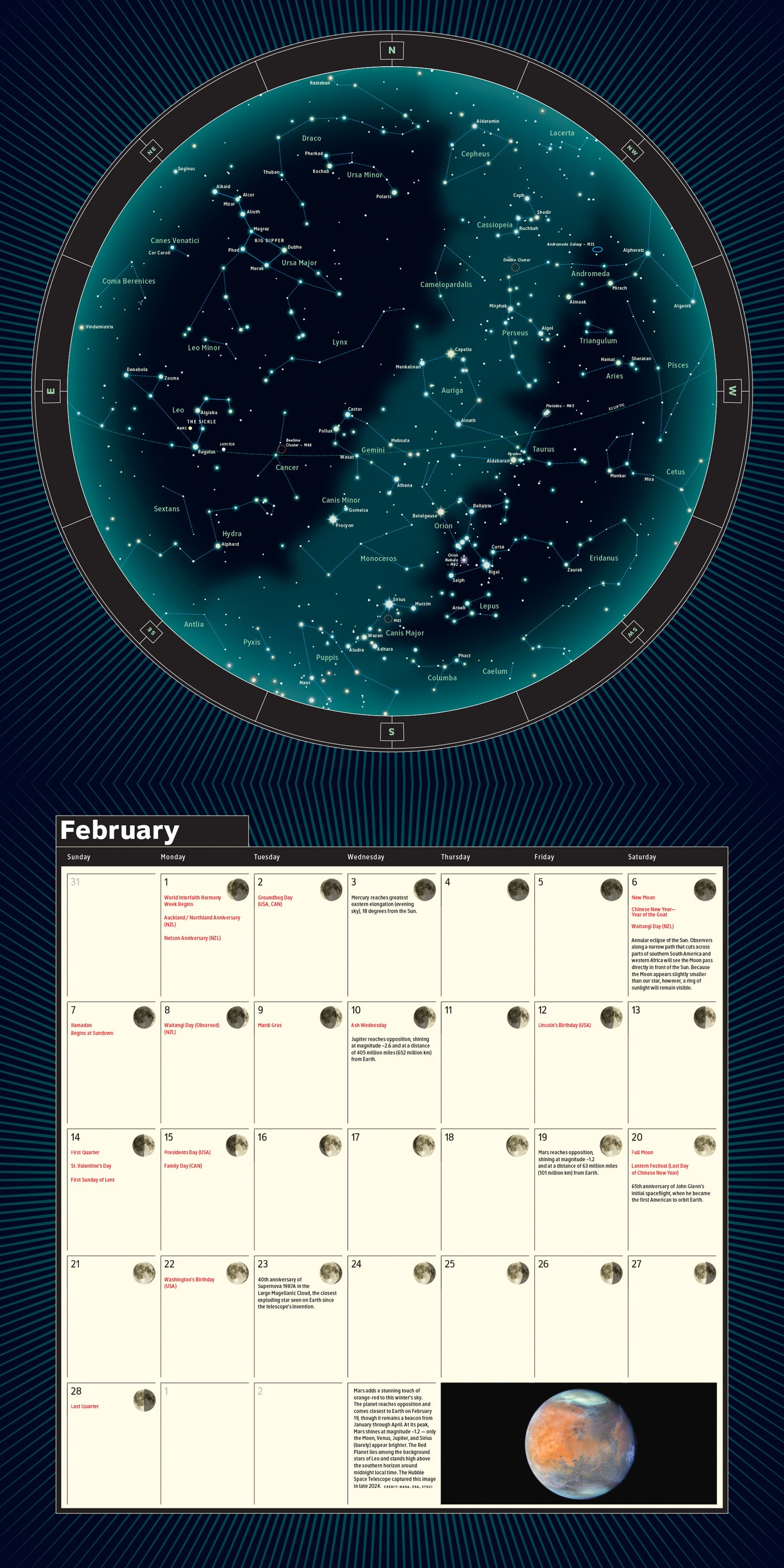 2027 A Year of the Night Sky Wall Calendar, 12" x 12"
