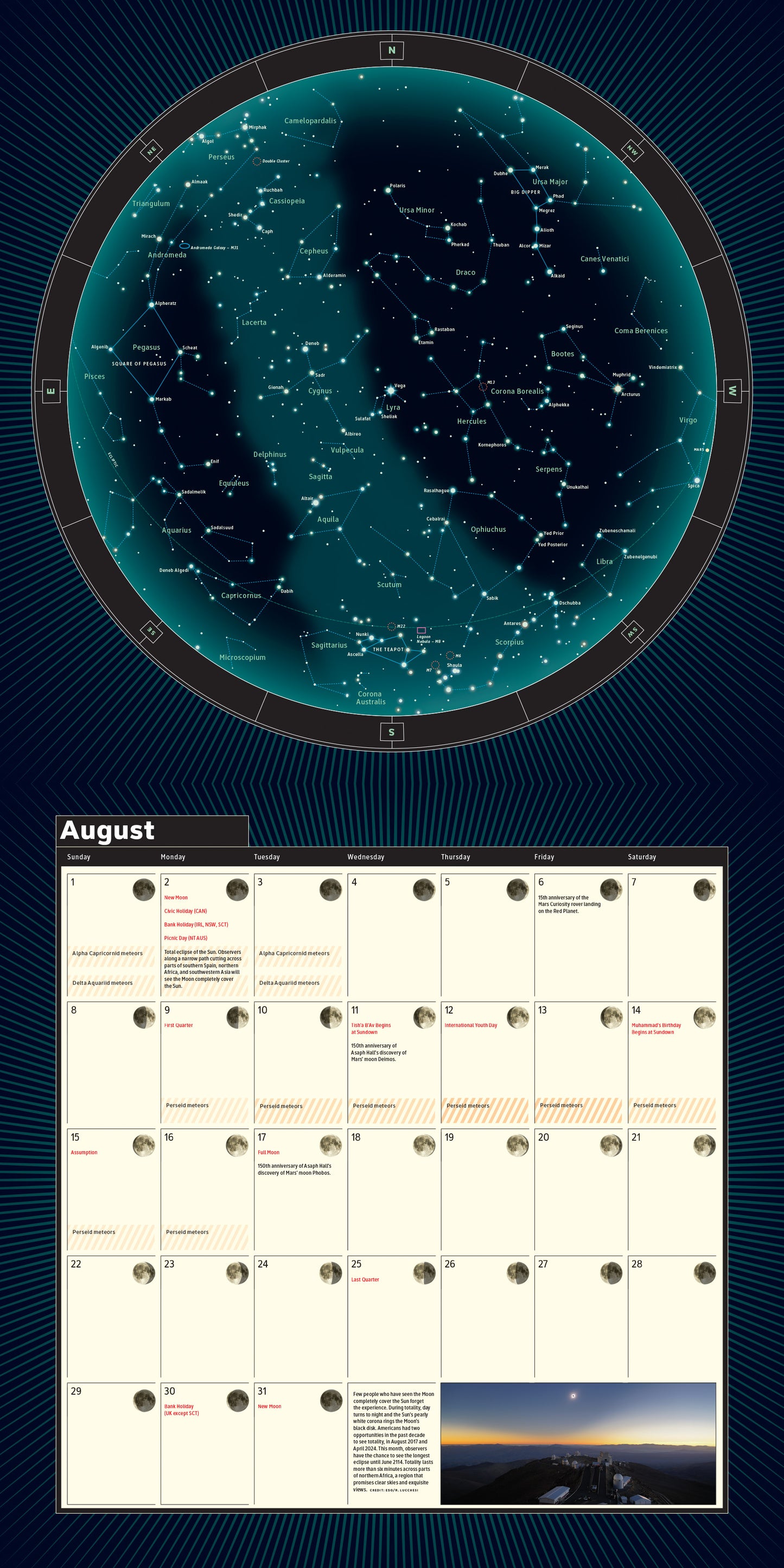 2027 A Year of the Night Sky Wall Calendar, 12" x 12"