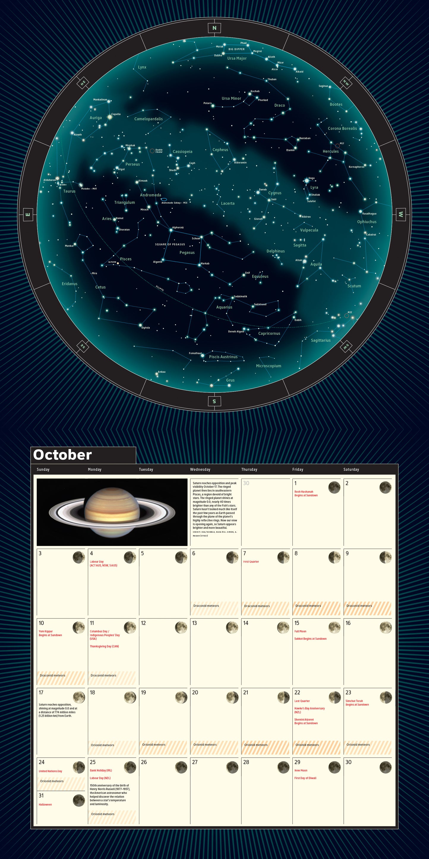 2027 A Year of the Night Sky Wall Calendar, 12" x 12"