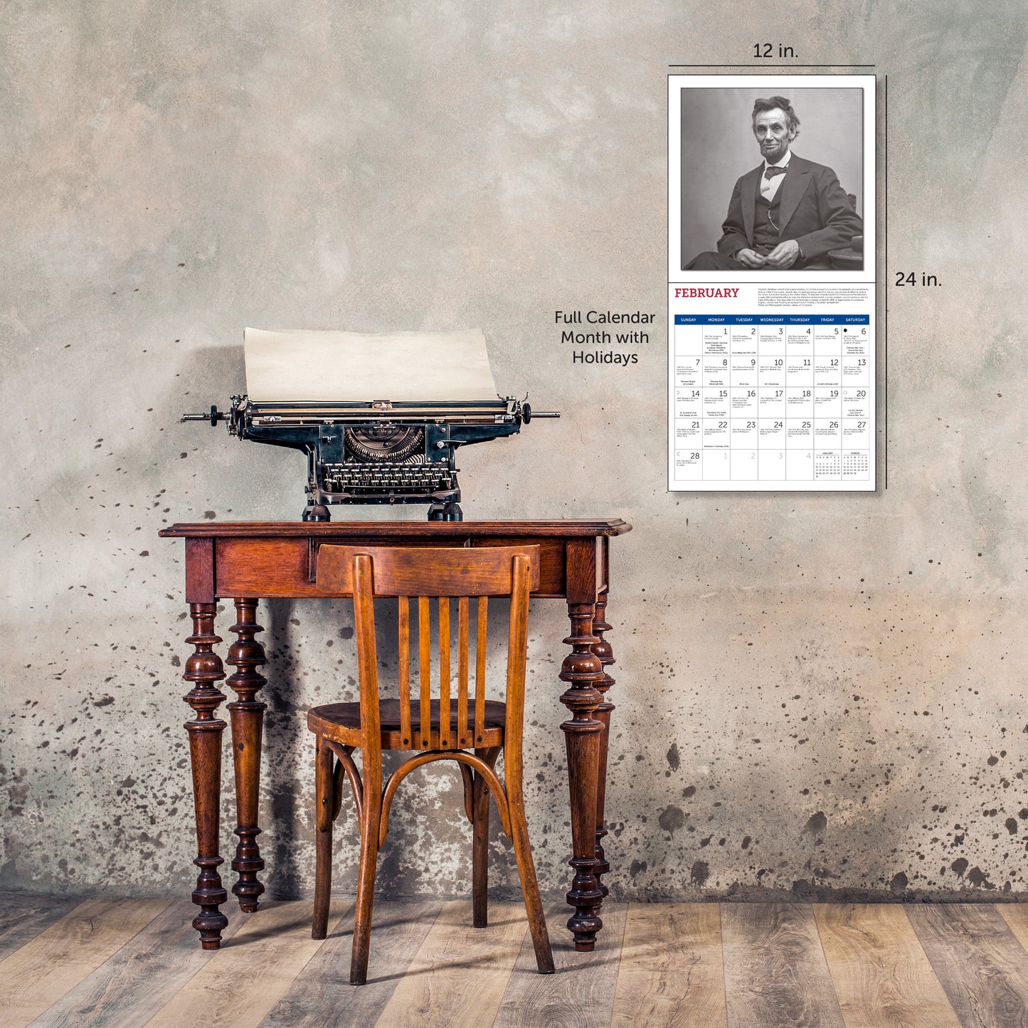 2027 Civil War Day-By-Day Chronology Wall Calendar, 12" x 12"