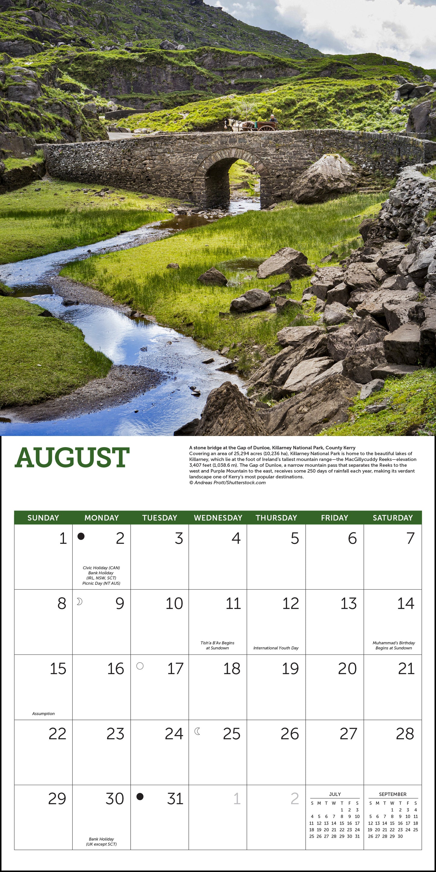 2027 Irish Country Wall Calendar, 12" x 12"