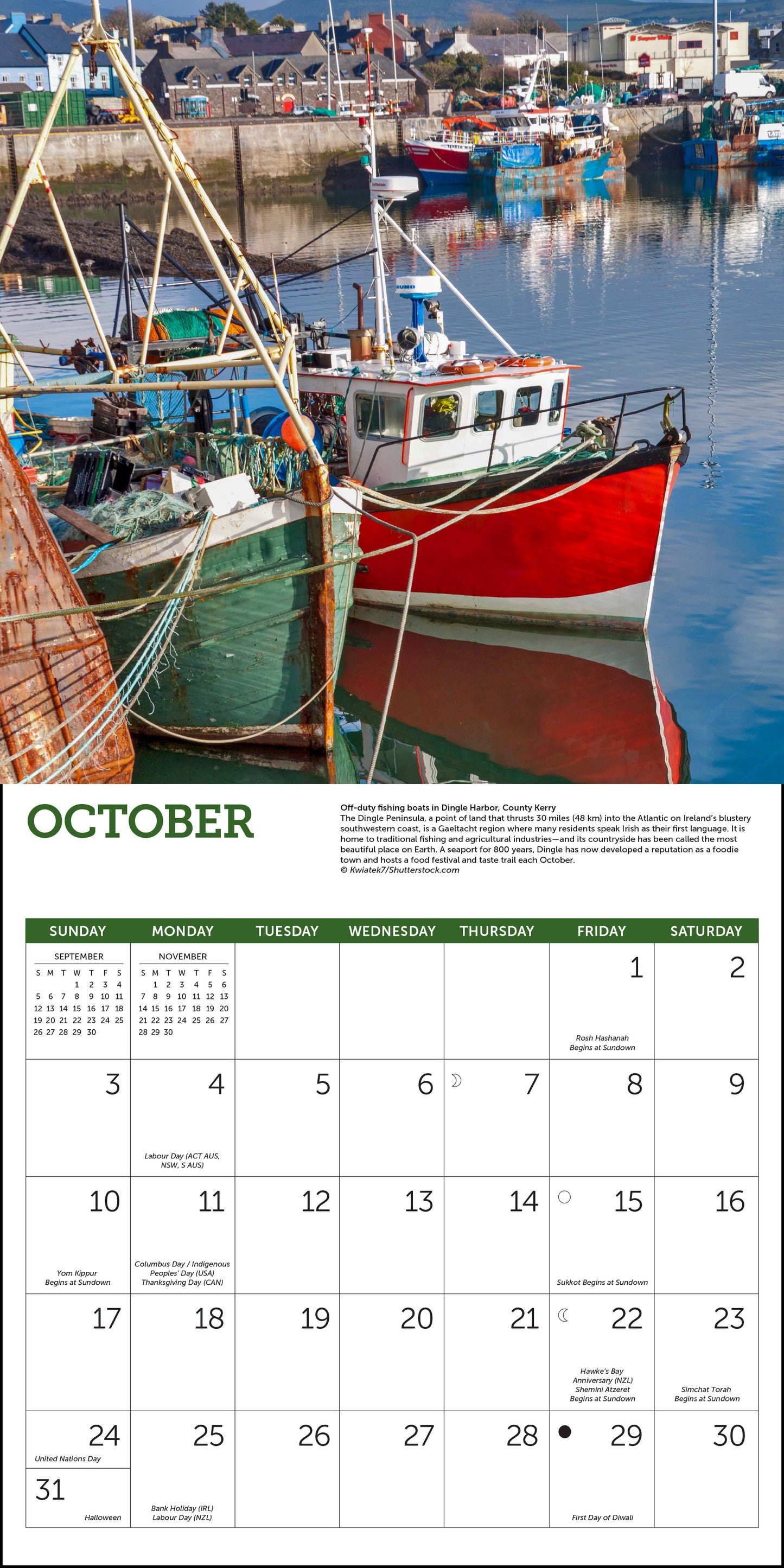2027 Irish Country Wall Calendar, 12" x 12"