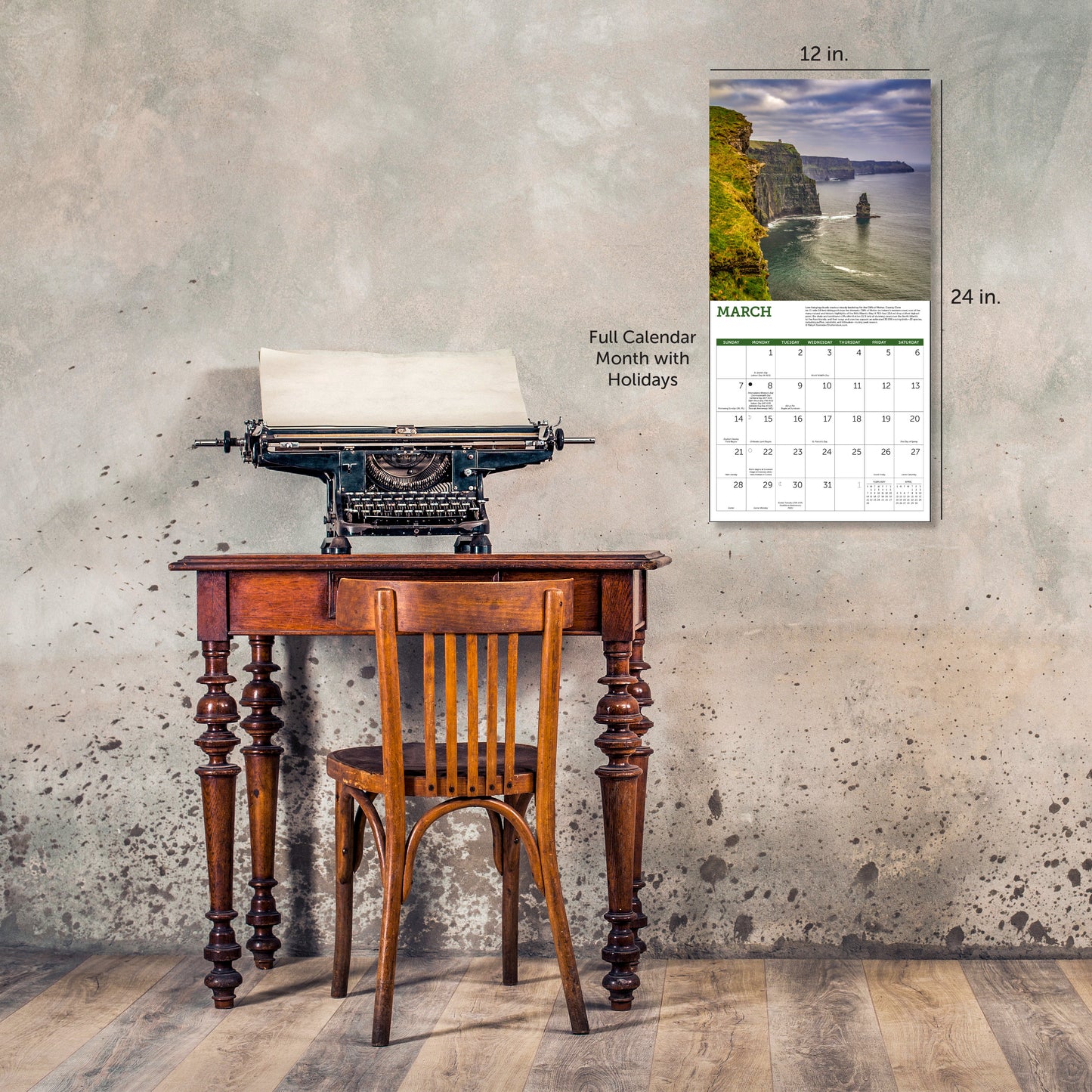 2027 Irish Country Wall Calendar, 12" x 12"