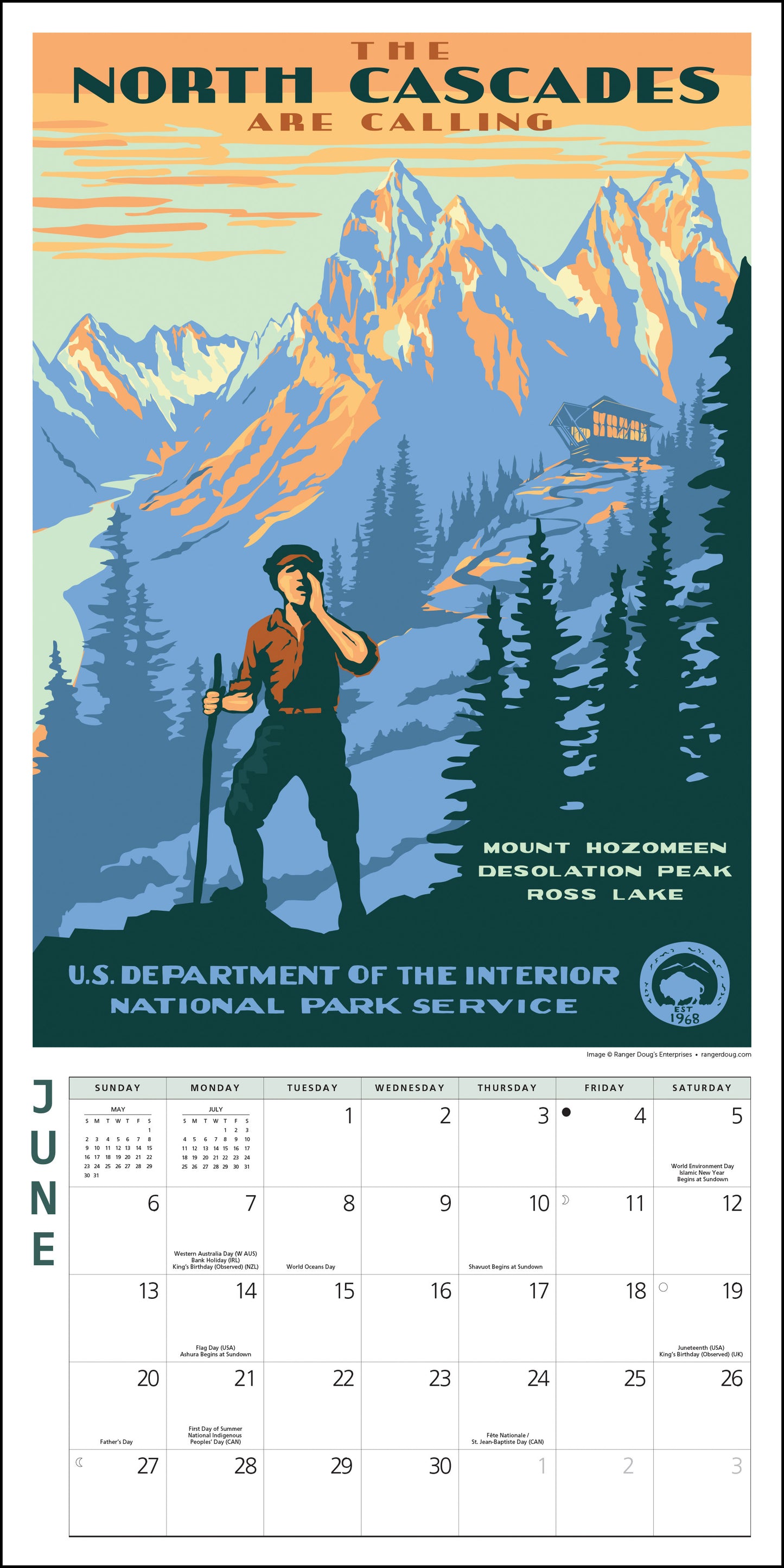 2027 National Parks WPA 12SQ Wall Calendar, 12" x 12"