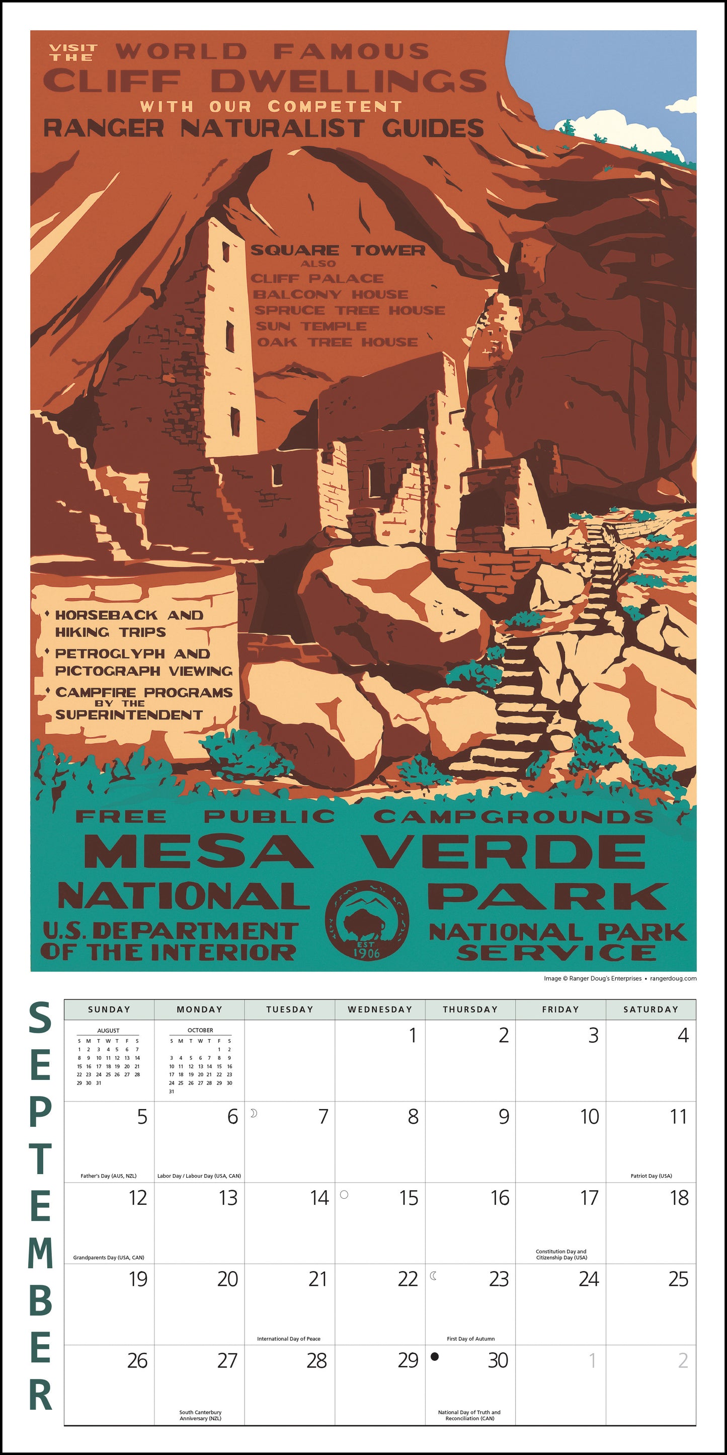 2027 National Parks WPA 12SQ Wall Calendar, 12" x 12"