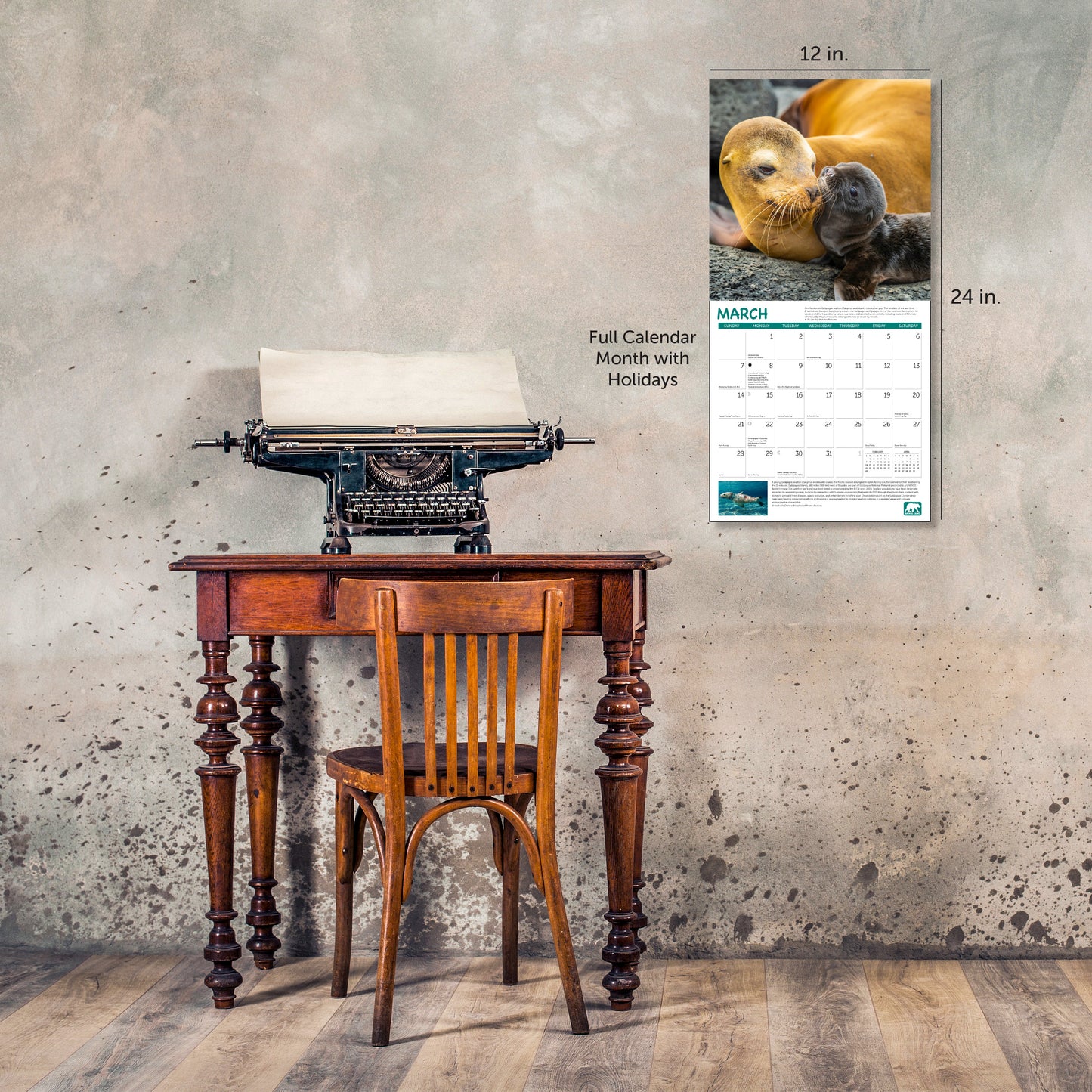 2027 Project Green Wall Calendar, 12" x 12"