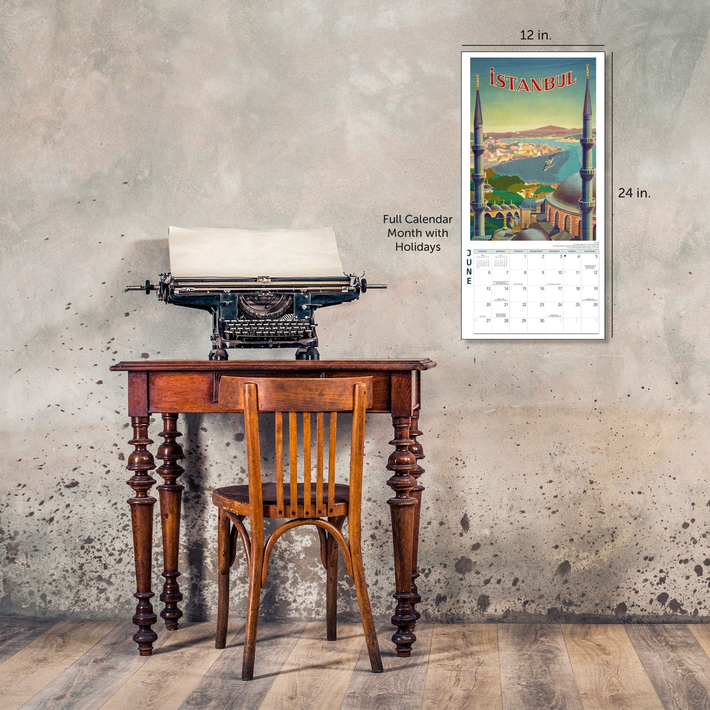 2027 Travel Posters 12SQ Wall Calendar, 12" x 12"