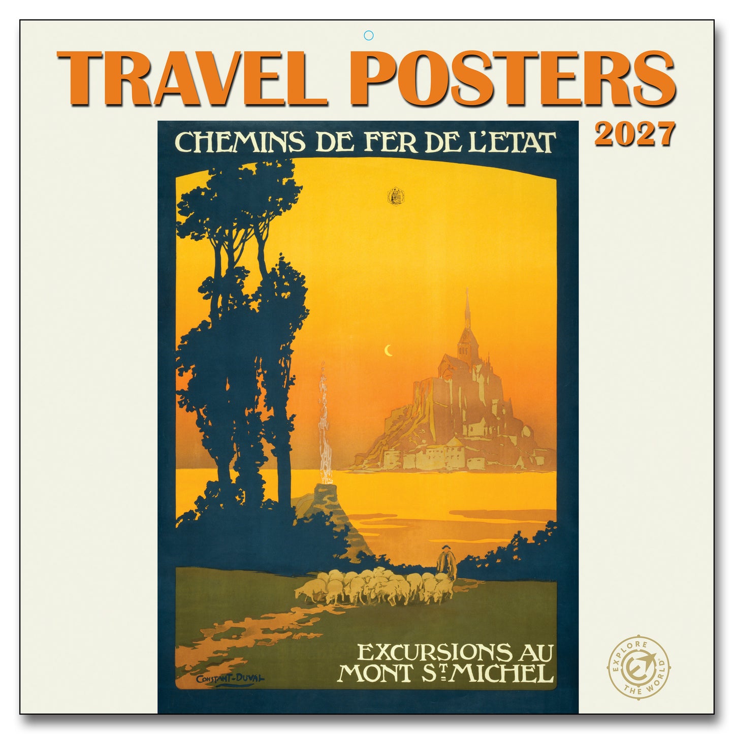 2027 Travel Posters 12SQ Wall Calendar, 12" x 12"