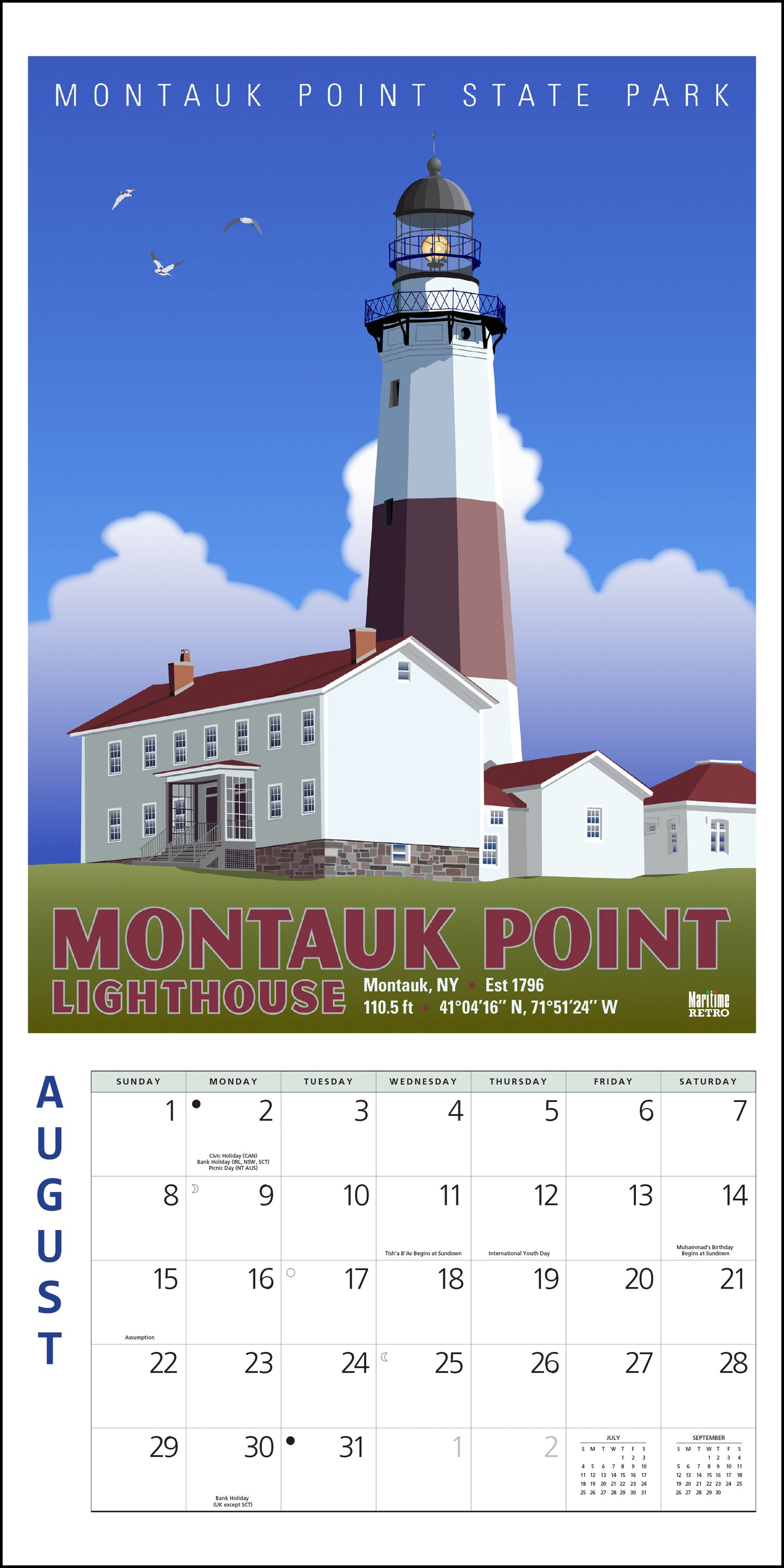 2027 Lighthouse Posters Mini Wall, 7" x 7"
