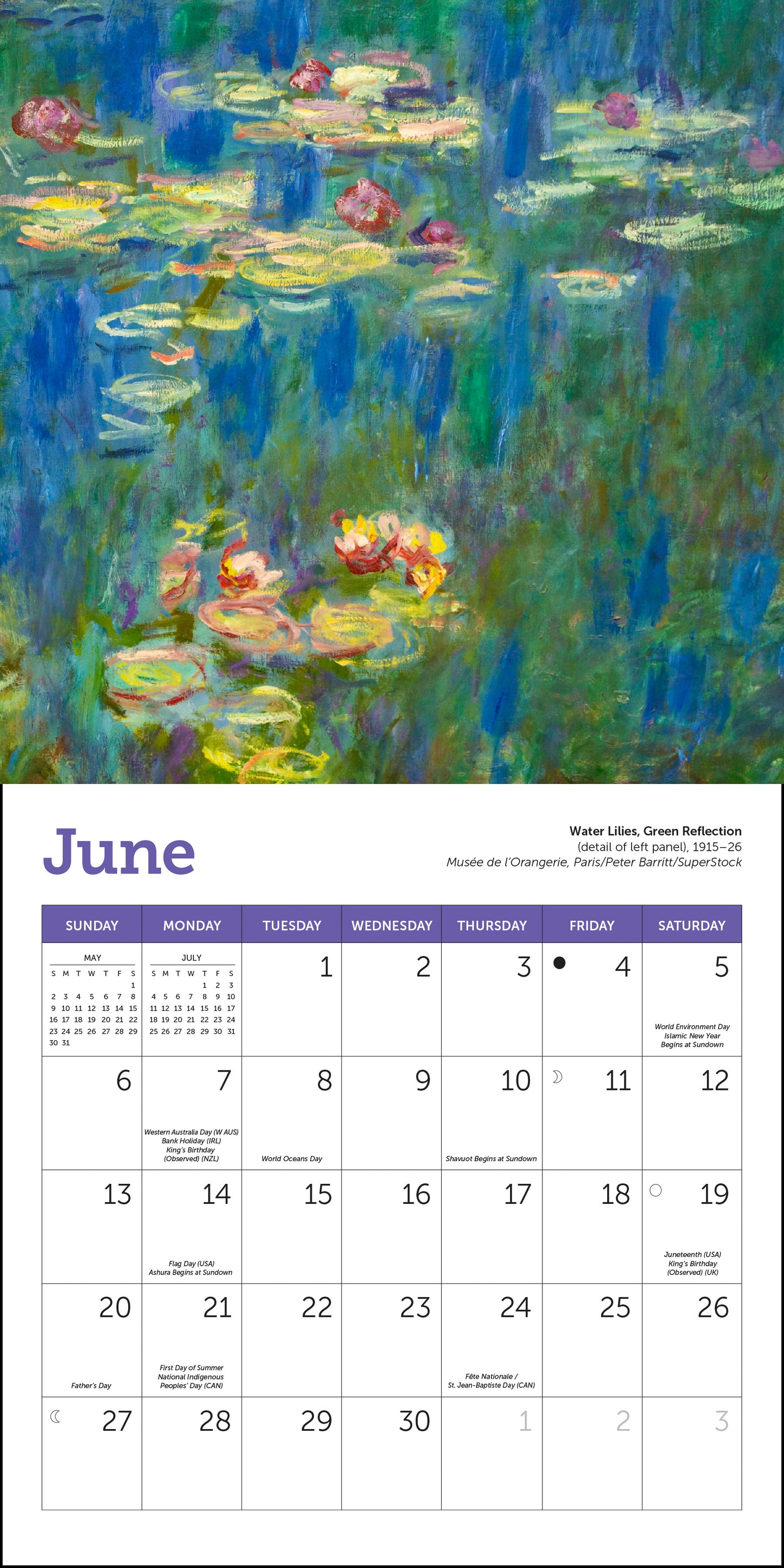 2027 Monet Mini Wall, 7" x 7"
