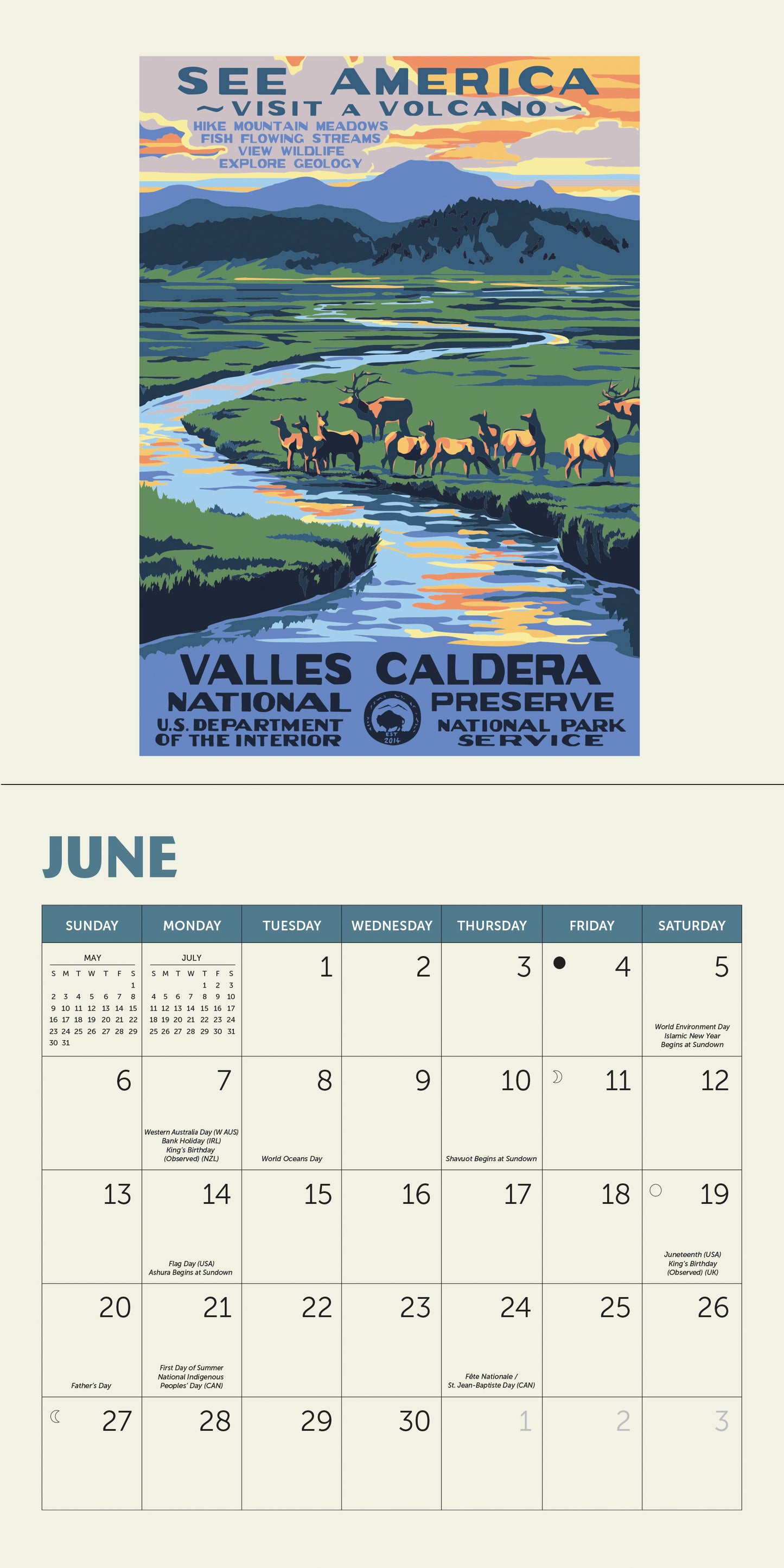 2027 National Parks WPA Mini Wall, 7" x 7"