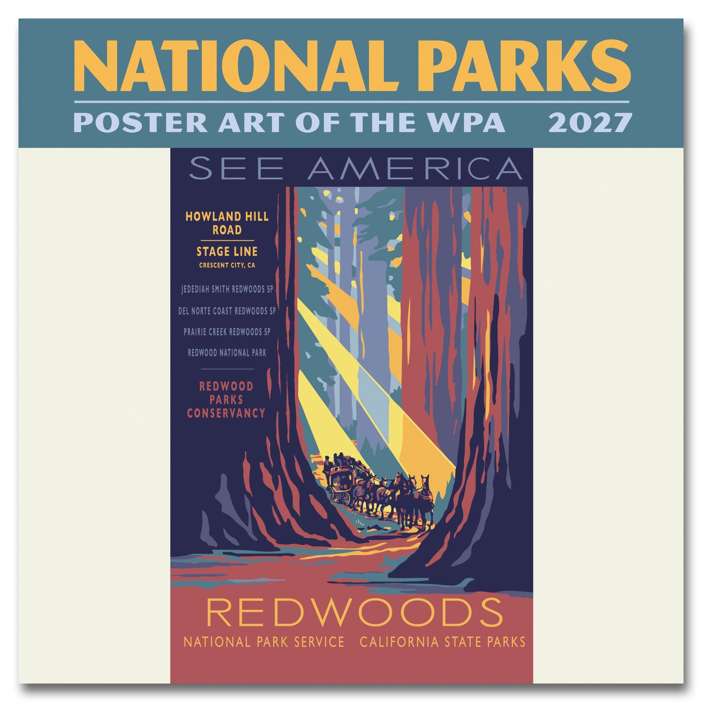 2027 National Parks WPA Mini Wall, 7" x 7"