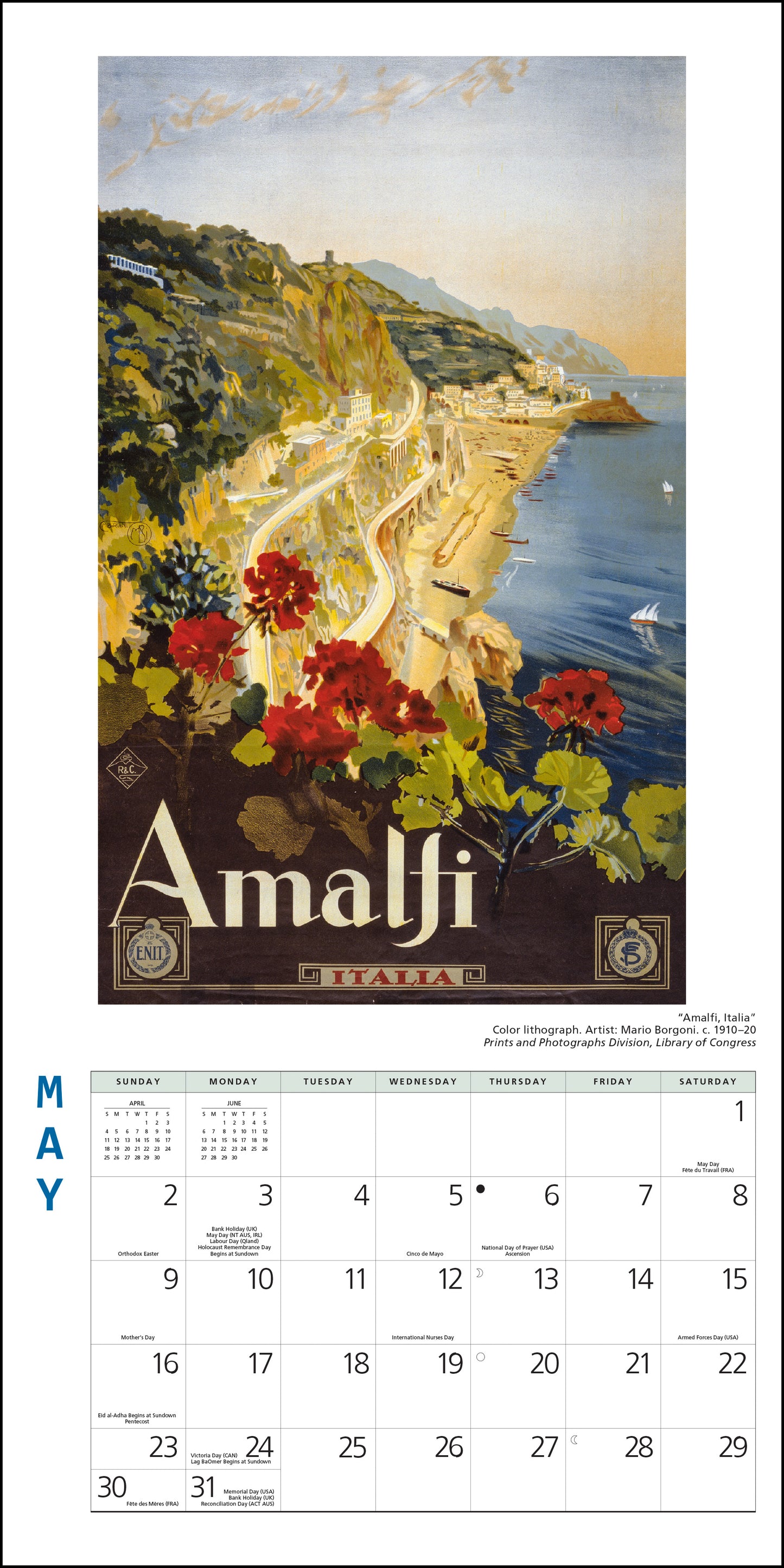 2027 Travel the World Mini Wall, 7" x 7