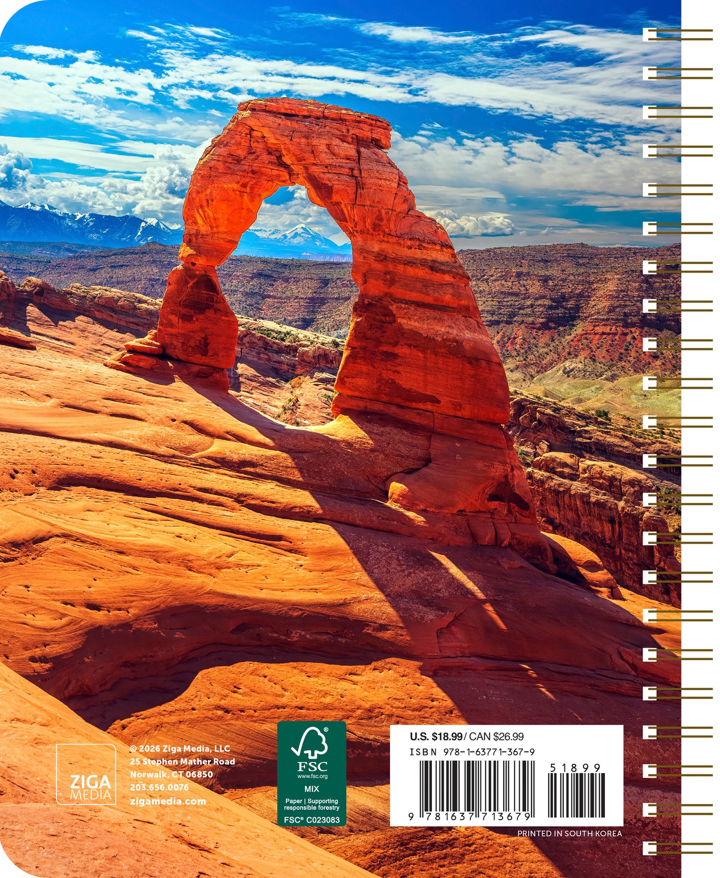 2027 America's National Parks Weekly Desk Planner, 6.5" x 8.5" Spiral Bound